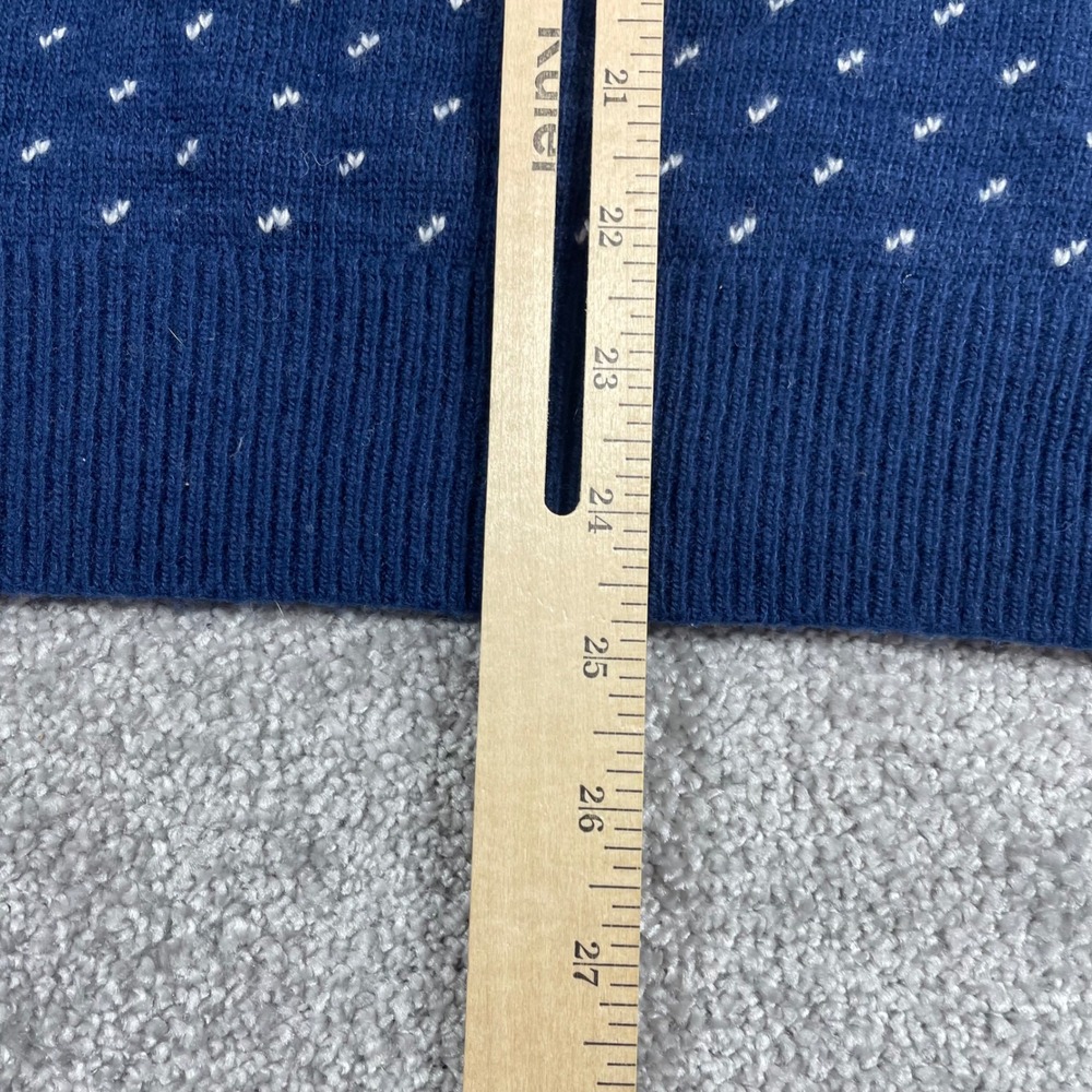 Vineyard Vines Sweater Mens Medium Marlin Fair Isle Birds Eye Wool Alpaca Zip - Picture 9 of 13